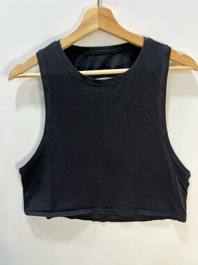 lululemon athletica Black Cropped Muscle Tank